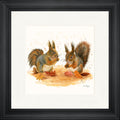 Pip and Squeak - squirrel framed print by Bree Merryn