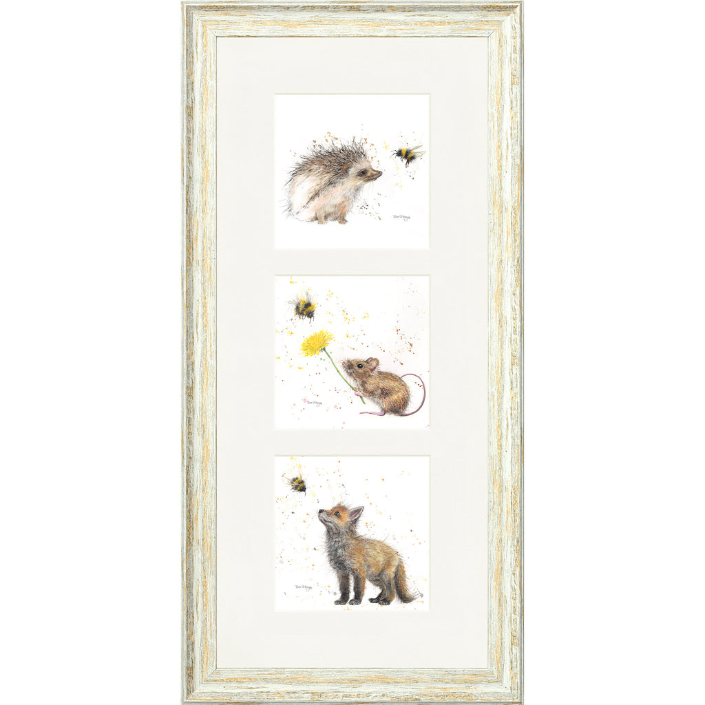 Bumble and Buddies 2 triptych framed print by Bree Merryn, view 6