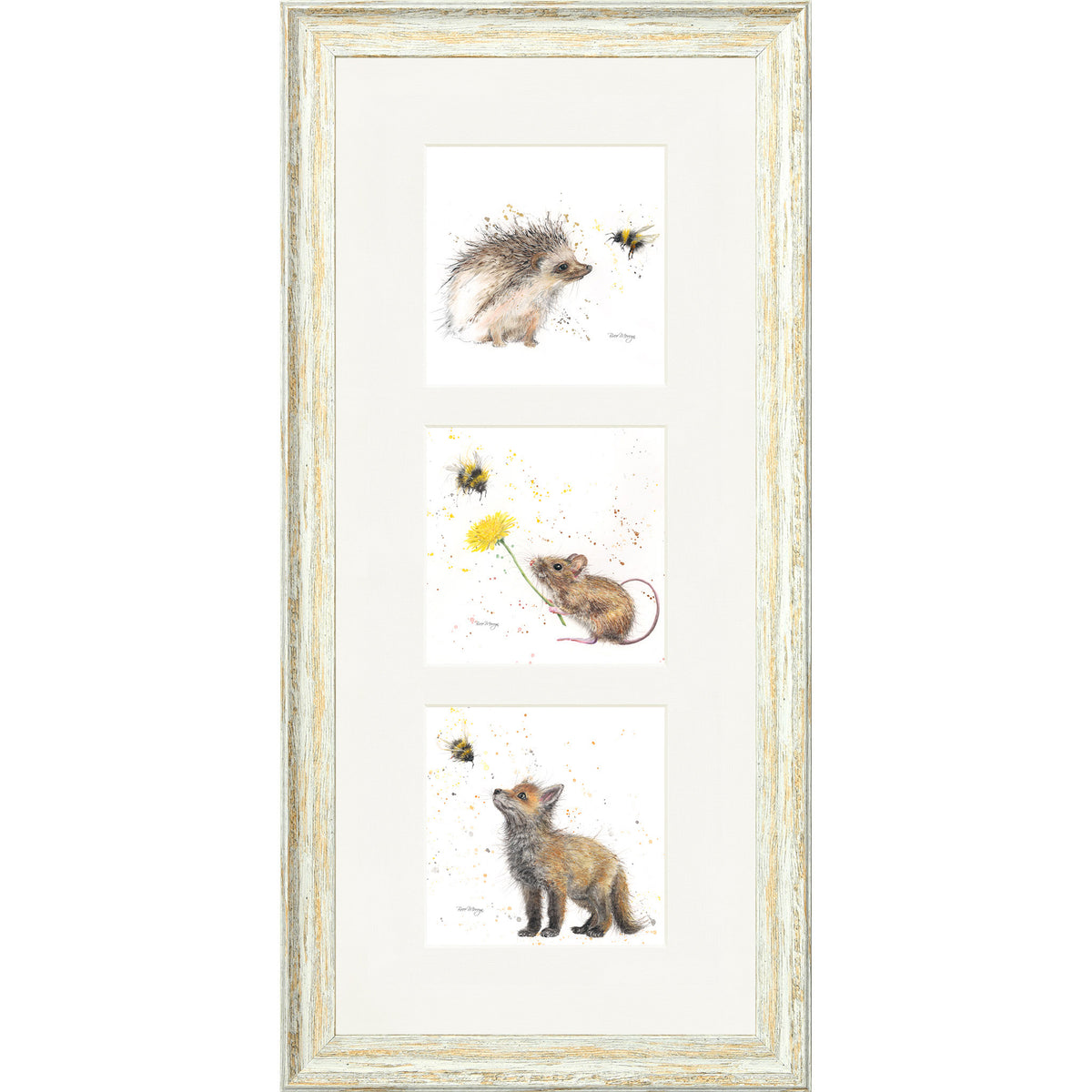 Bumble and Buddies 2 triptych framed print by Bree Merryn, view 6