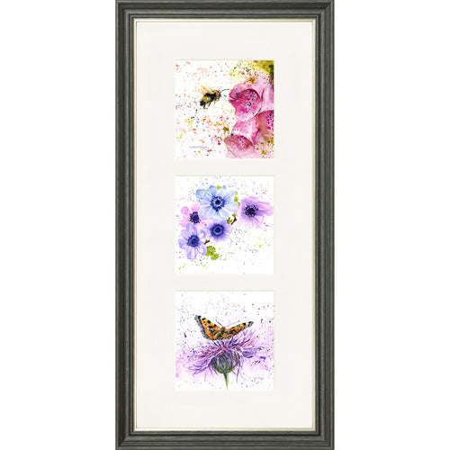 Floral 103 triptych framed print by Bree Merryn, view 2