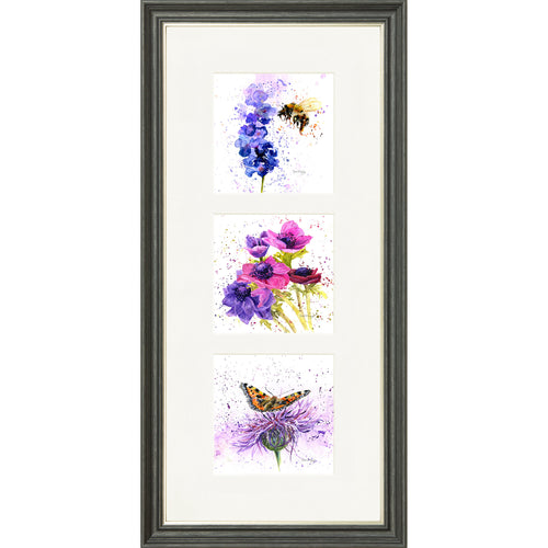 Floral 104 triptych framed print by Bree Merryn, view 2