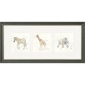 In the Wild - giraffe triptych framed print by Bree Merryn