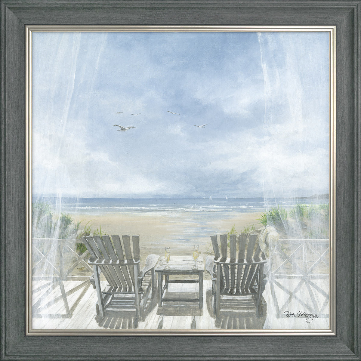 Ocean View Square Framed Print Bree Merryn Fine Art